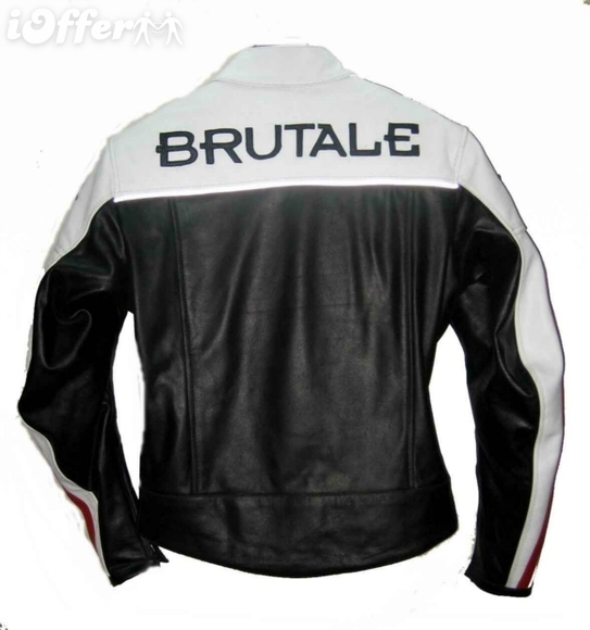 Handmade Men's MV Agusta Brutale BLACK Motorcycle Jacket 