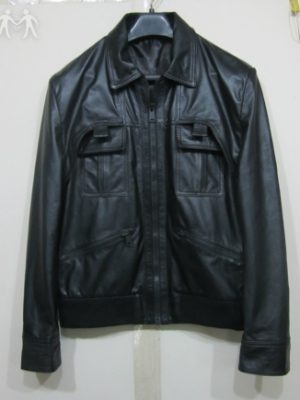 homme-mens-black-leather-a2-justice-jacket-coat-bomber-78c1