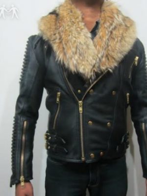 prorsum-moto-black-leather-jacket-real-raccoon-fur-new-ffb3