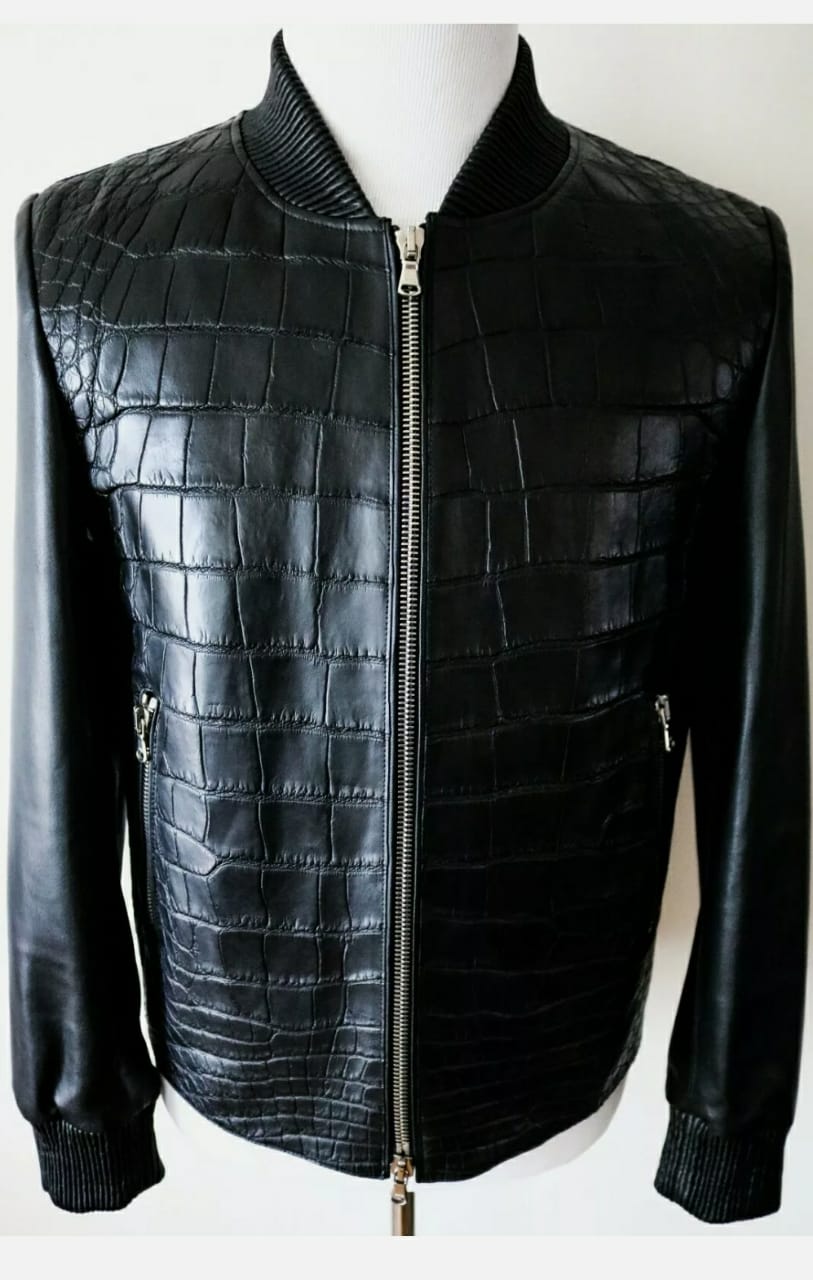 Crocodile jacket Hermès Black size 56 FR in Crocodile - 36406556