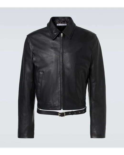 acne-black-Chaqueta-Biker-De-Piel