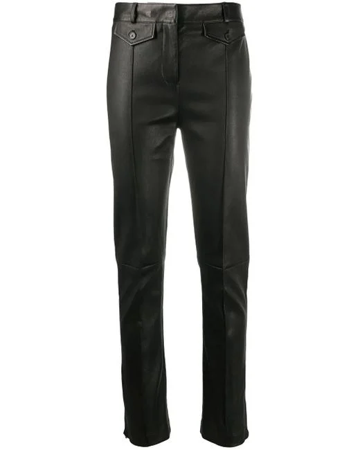 tom-ford-brown-Leather-Skinny-Leg-Jeans